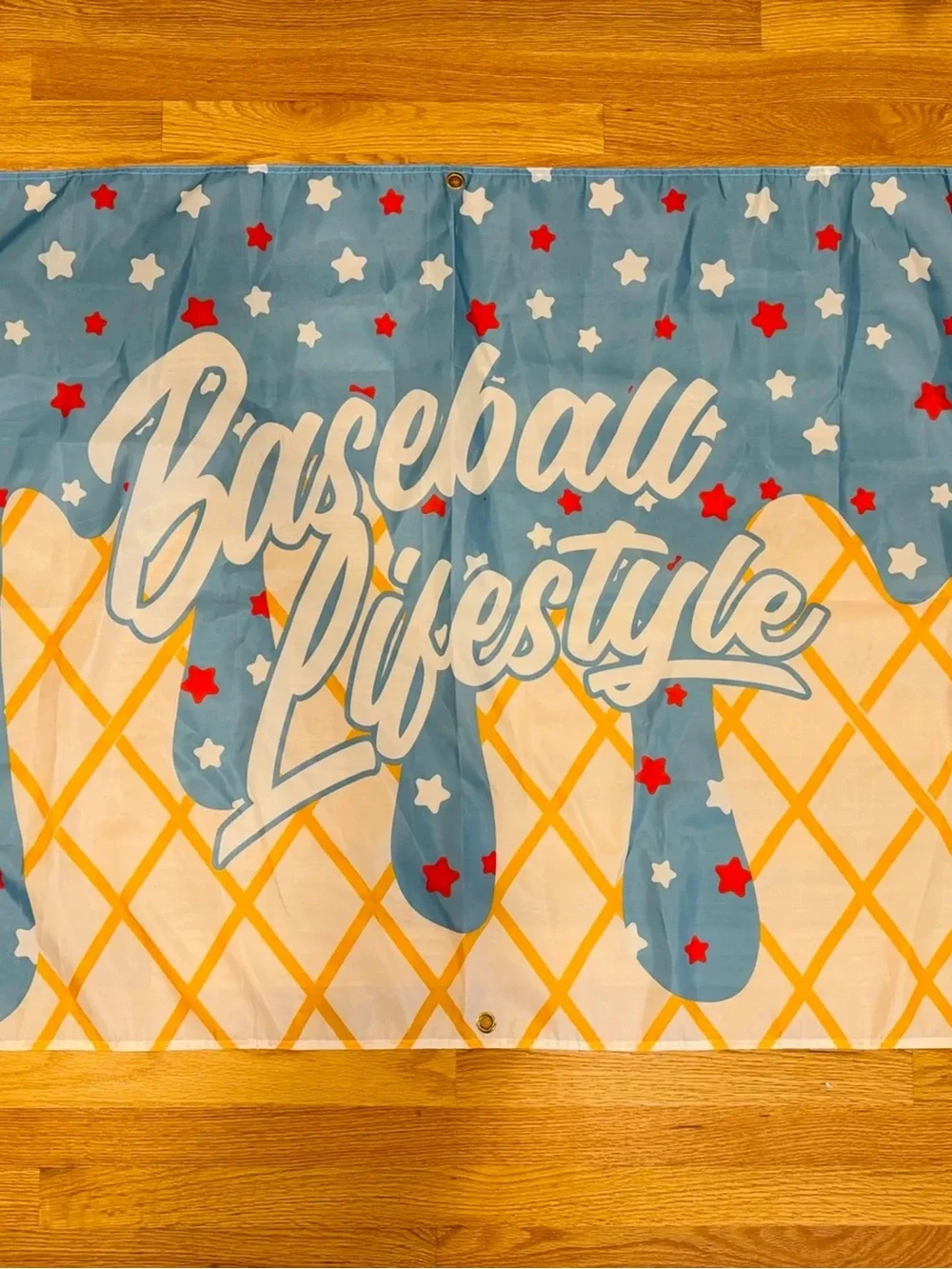 Baseball Lifestyle 101 Ice Cream flag 3x5